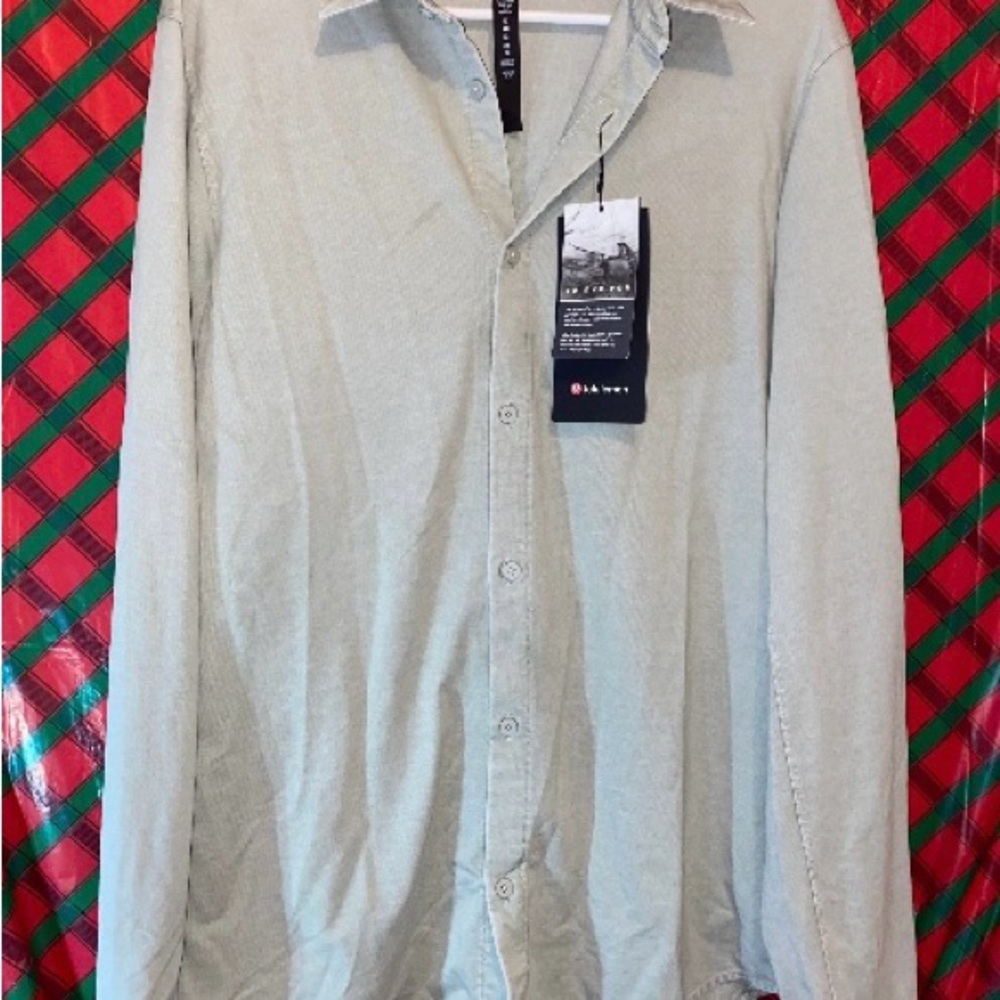 Light Gray Button-Up Shirt